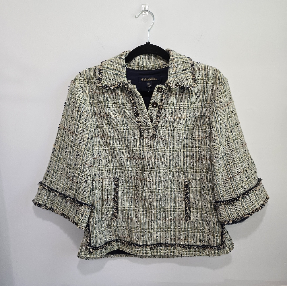 Brooks Brothers Scottish tweed tunic blouse silk NWT EUC size 4